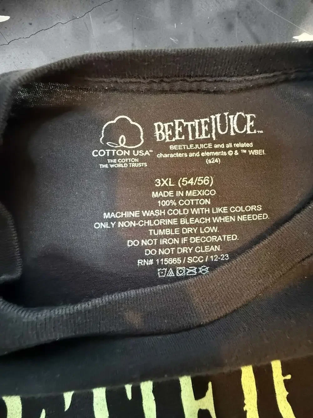 Beetlejuice Graphic Logo Men's Black Crew Neck T-Shirt